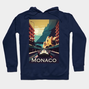 Monaco Travel Poster Hoodie